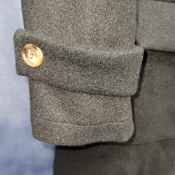 Curve Shein Black Hooded Pea Coat, 1XL, NWOT, Pockets - Picture 6 of 8